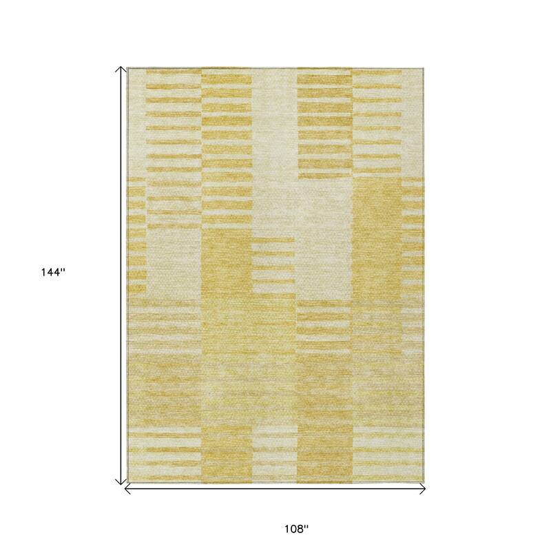 HomeRoots Striped Transitional Rectangle Outdoor Rug