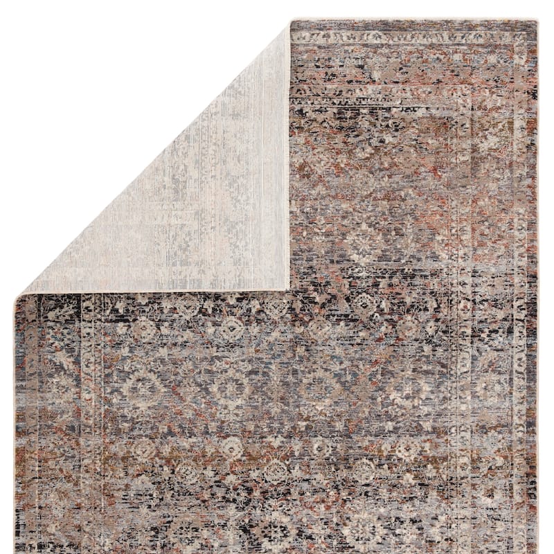 Tawna Oriental Gray/ Black Area Rug