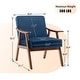 preview thumbnail 64 of 83, Homy Casa Mid-Century Modern Accent Chair, Solid Wood Frame, Extra-Thick Backrest, Wingback Lounge Chair Indoor