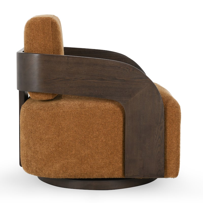 Classic Home Toscana Swivel Accent Chair Amber
