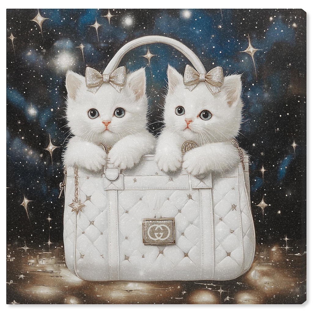 Constellation Kittens Purse Canvas by Art Remedy, Gallery Wrapped