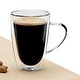 preview thumbnail 2 of 3, Insulated Double Wall Mug Cup Glass-Set of 4 Mugs/Cups Thermal,350ml