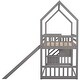 preview thumbnail 7 of 13, Modern Design Twin over Twin Bunk Bed with Convertible Slide and Storage Staircase,Wood House Bed with Roof