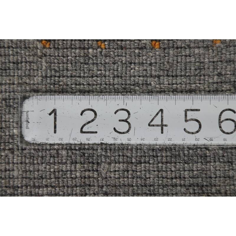 Hand Knotted Oriental 100% Wool Carpet Tribal Tribal Greys & Charcoal Gabbeh Area Rug - 7' 10'' X 5' 1''