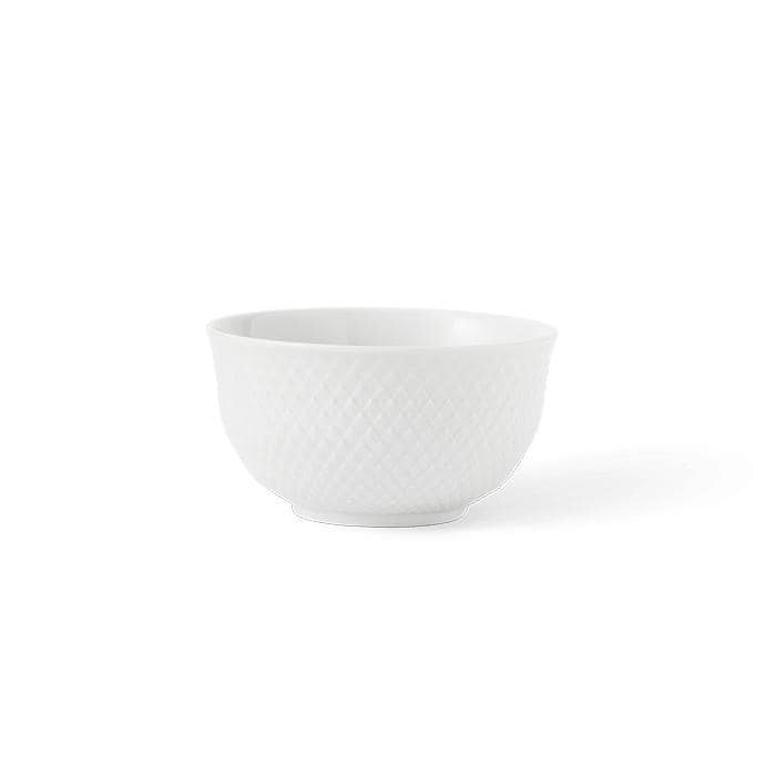 Lyngby Porcelæn Rhombe Bowl, White - Ø: 5.1"
