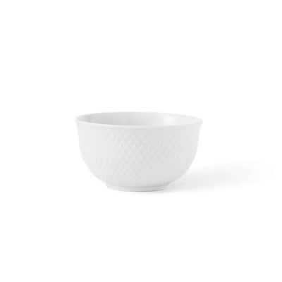 Lyngby Porcelæn Rhombe Bowl, White - Ø: 5.1"