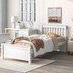 preview thumbnail 1 of 5, Twin Bed with Headboard, Footboard, and Nightstand - White