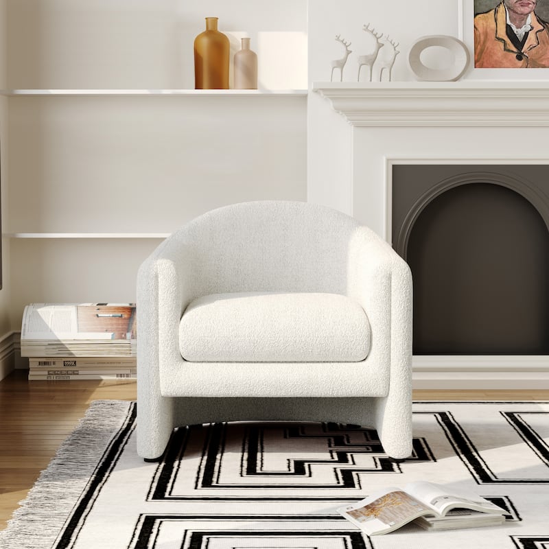 Modern Upholstered Barrel Accent Chair