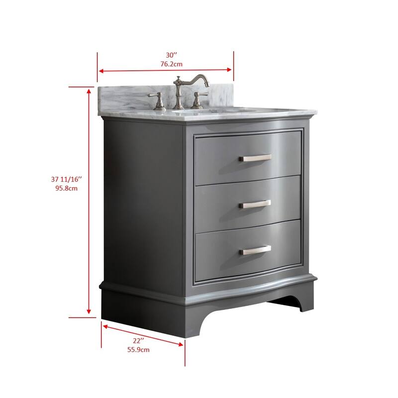 Sudio Design Monroe 30" Bathroom Vanity - 30" Single Sink