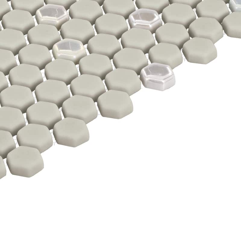 Daltile Starcastle 5/8" Mini Hexagon Glass Wall and Floor Mosaic (15 PC Per Carton) (13.80 SQFT Per Carton)