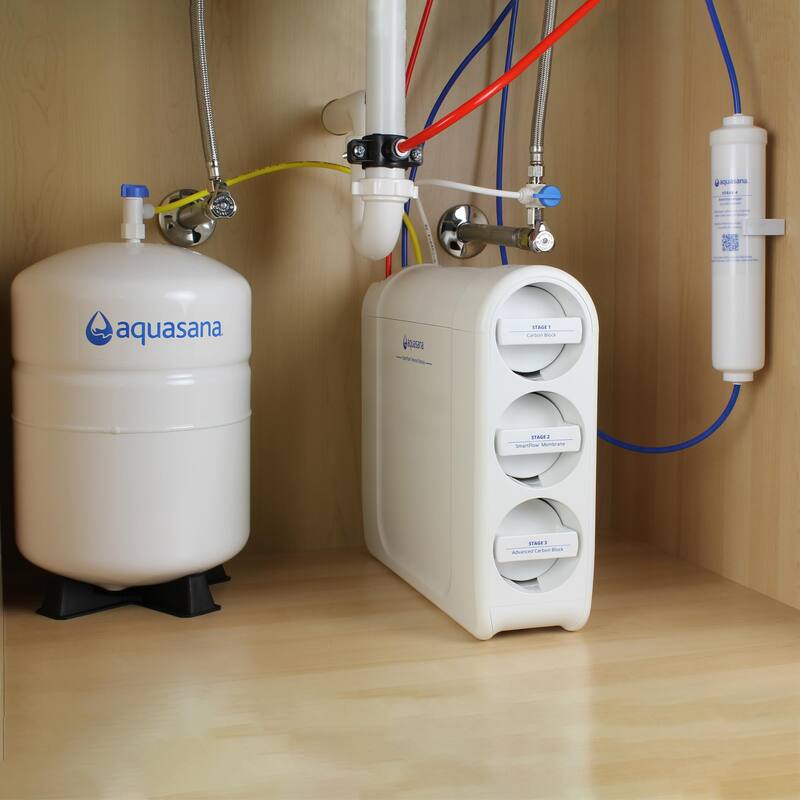 SmartFlow Reverse Osmosis Water Filter System Under Sink RO Removes