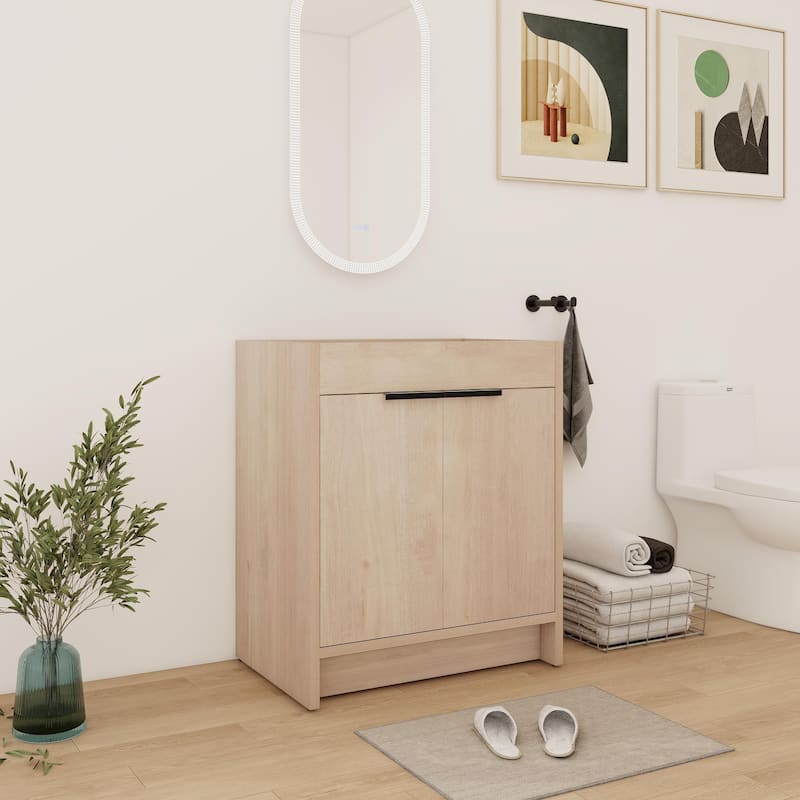 24/30/36 Inch Freestanding Bathroom Vanity Cabinet with Soft Close Door and Adjustable Shelf (Without Sink)