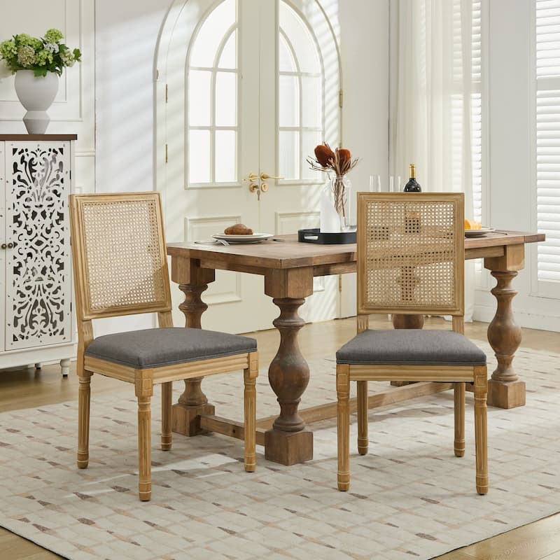 Wood Dining Chairs Set of 2