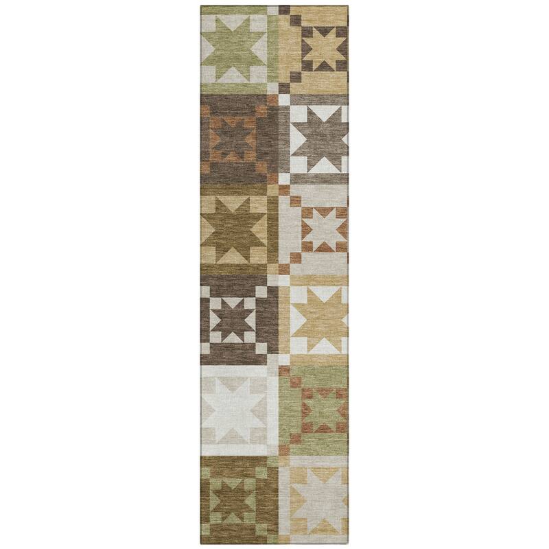 Machine Washable Indoor/ Outdoor Modern Newton Chantille Rug