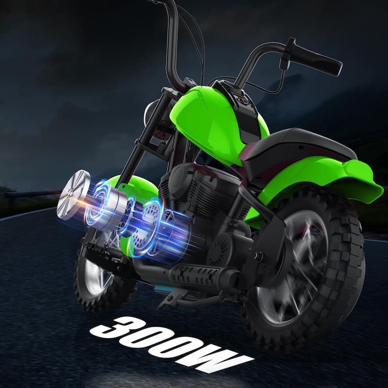 Electric Motorcycle for Kids, with Led Lights