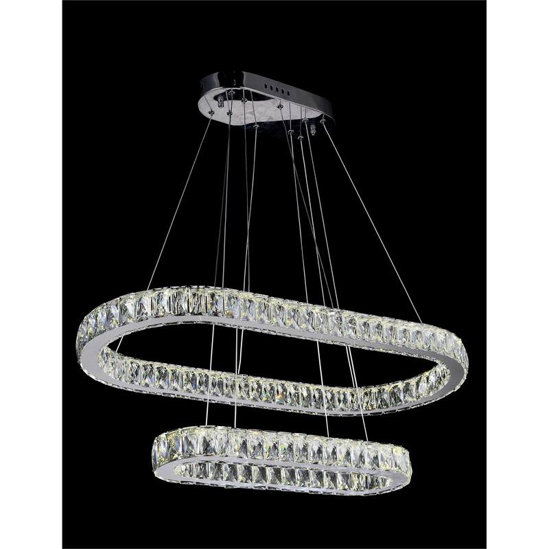 Milan LED Chandelier With Chrome Finish - Chrome