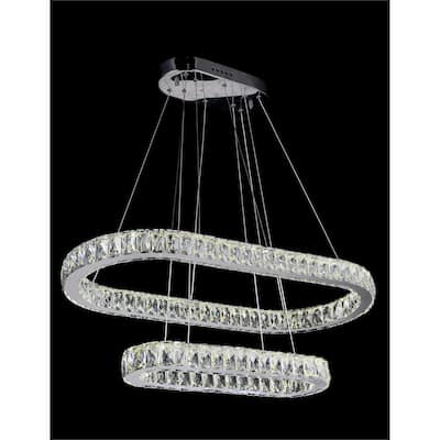 Milan LED Chandelier With Chrome Finish