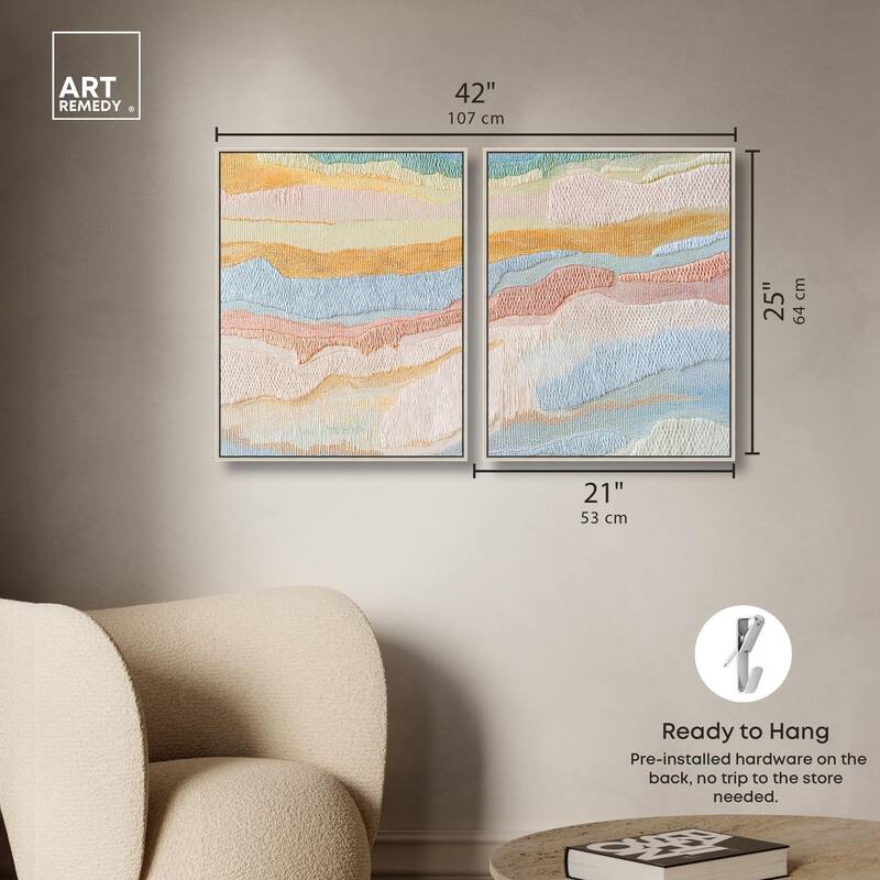 Morning Calm III Canvas Set of 2 by Art Remedy