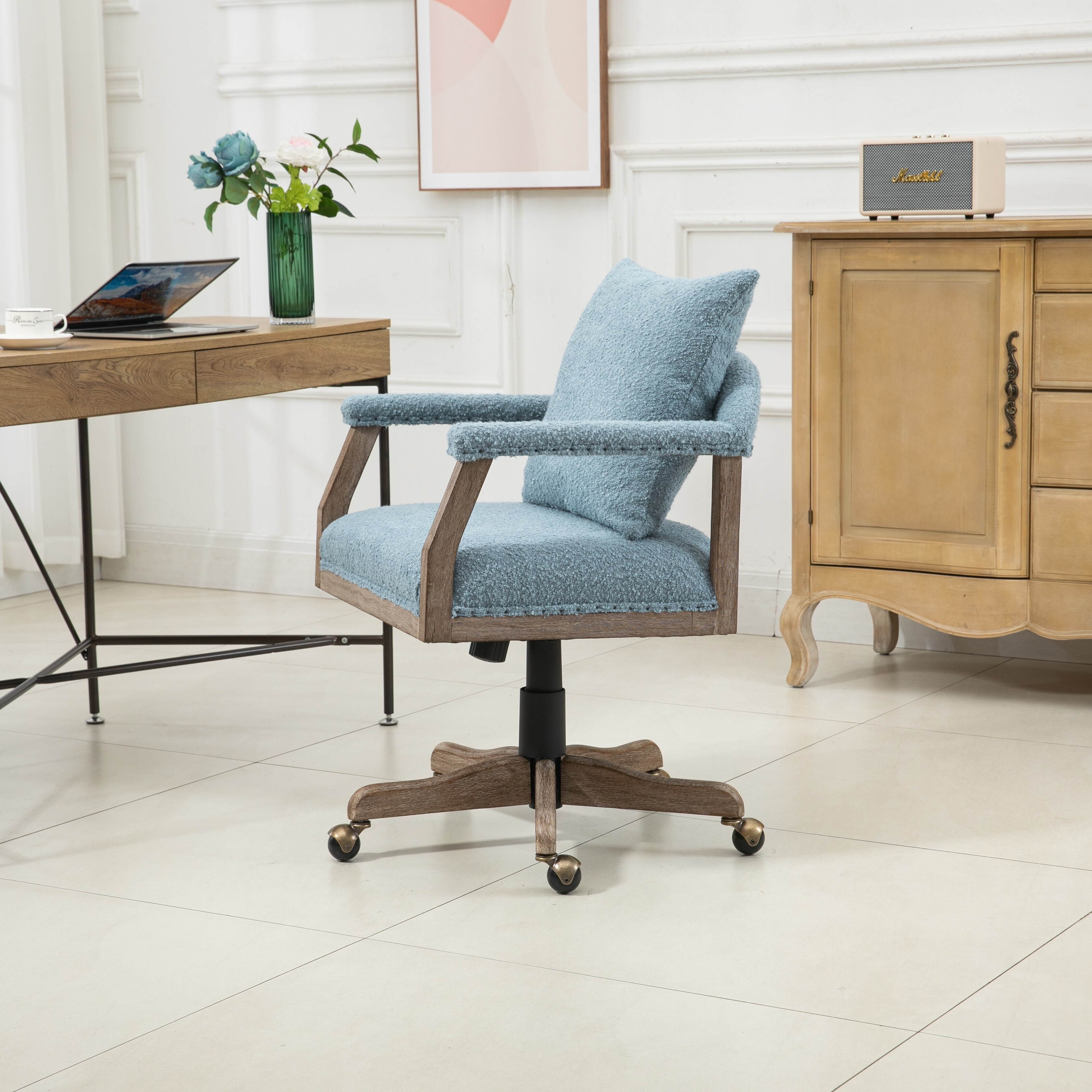 Bedroom chair on 2025 wheels