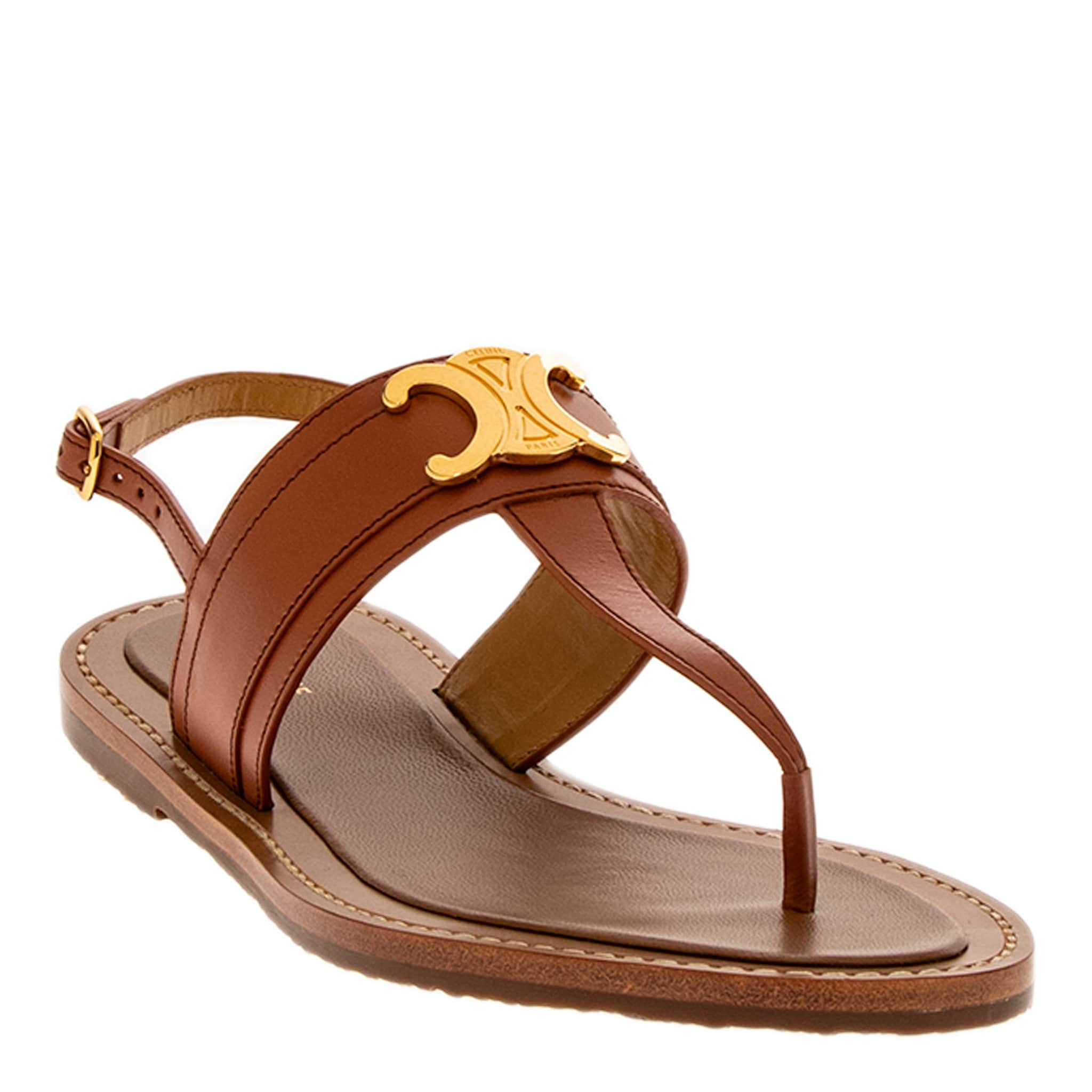 Celine Lympia Thong Sandals - Overstock - 43448349