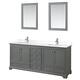 Option Dark Gray / White Quartz Top / Polished Chrome