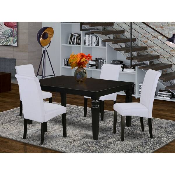 East West Furniture Rectangular Kitchen table with parson chairs