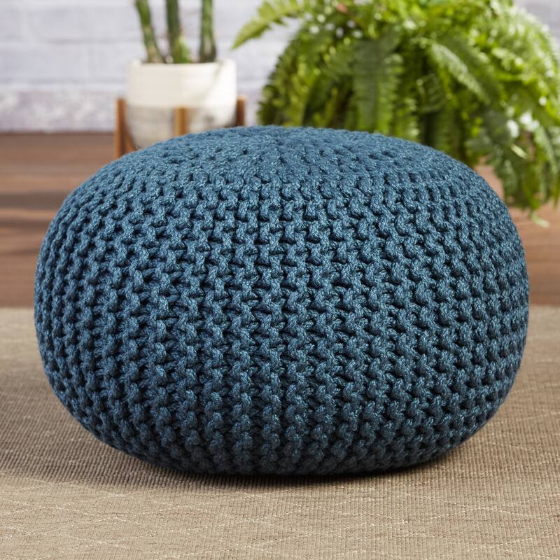 Asilah Indoor and Outdoor Round Pouf - 20"X20"X14"