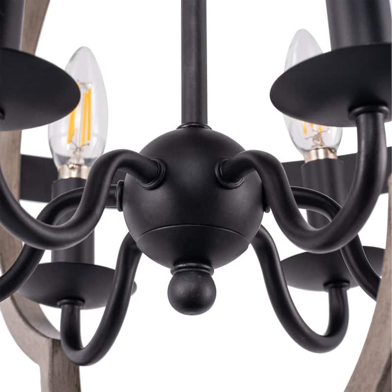 6 Light Unique/Statement Globe Accent Chandelier - 25.04"*19.85"*19.85"
