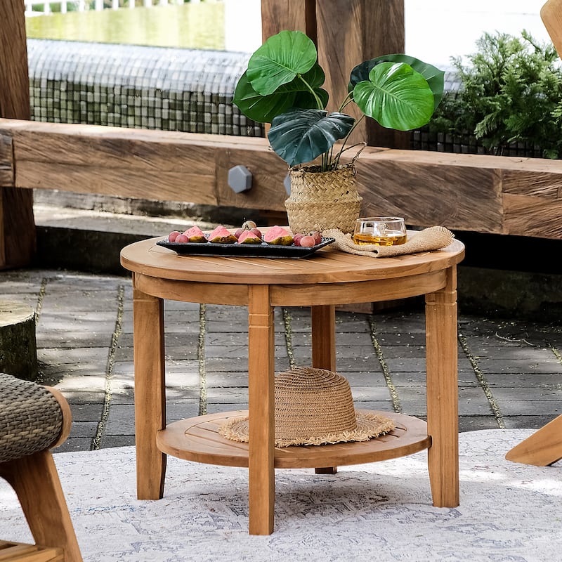 Cambridge Casual Auburn Set of 5 Upholstered Teak Outdoor Adirondack Chair Set