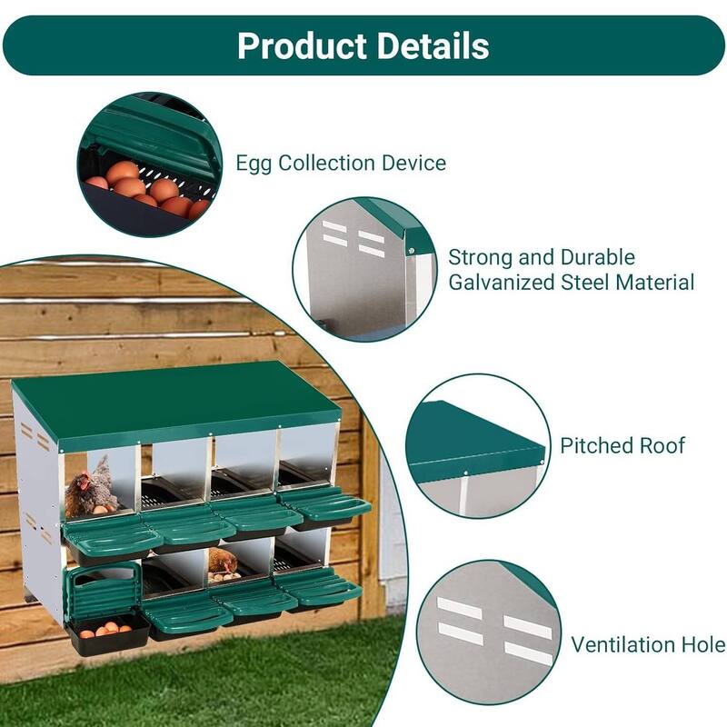 Nesting Boxes for Chickens with Lid Cover