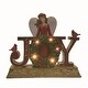 preview thumbnail 1 of 0, Transpac Resin Multicolored Christmas Light Up Crimson Joy Decor