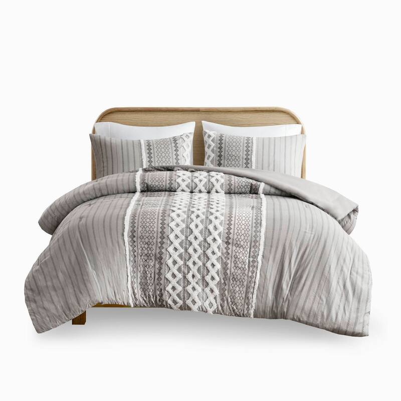 GDF Studio - Imani Cotton Printed Comforter Set with Chenille Detailing