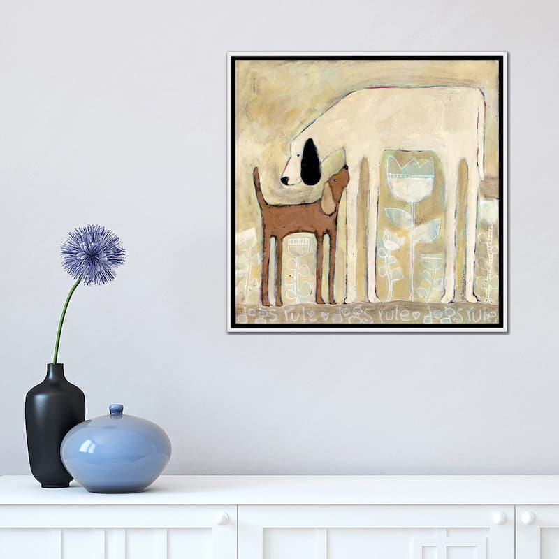 iCanvas "Dogs Rule" by Teresa Kogut Framed Canvas Print