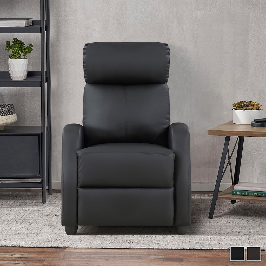 Darcy Faux Leather Push Back Reclining Chair