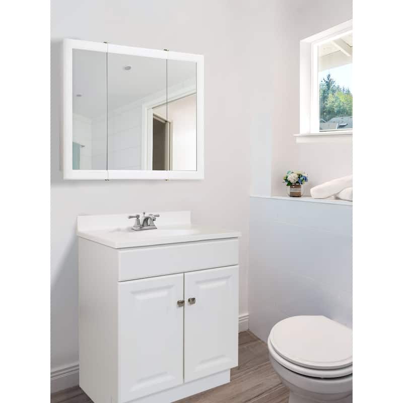 Design House 586271 25" Cultured Marble Vanity Top with Backsplash