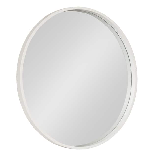 Kate and Laurel Travis 25.6" Round Accent Wall Mirror - White