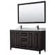 Option Dark Espresso, Black Trim,White Carrara Marble Top