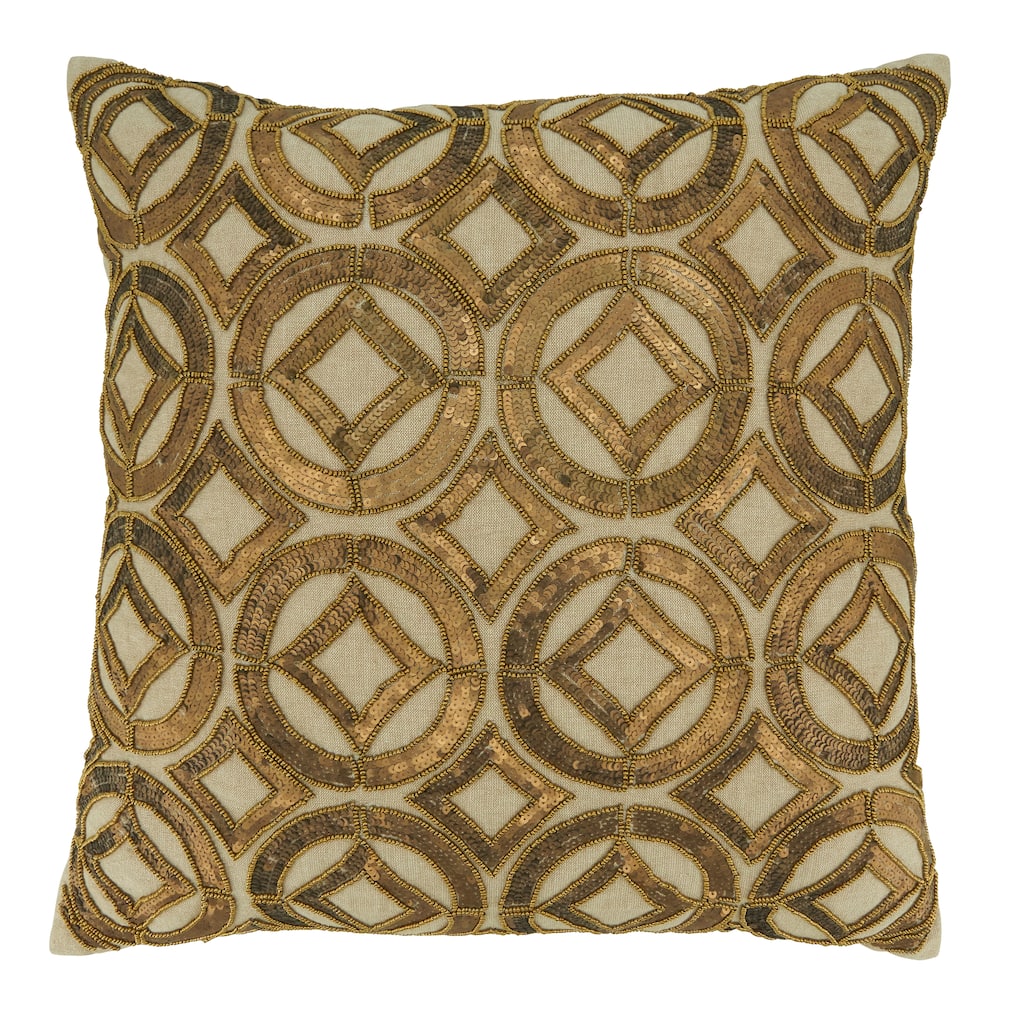 Sequined Pattern Throw Pillow