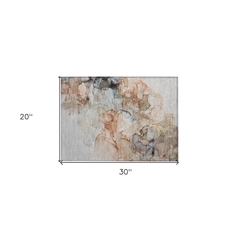 Elfi Modern Art-Inspired Weather Resistant Blended Style Outdoor Rug