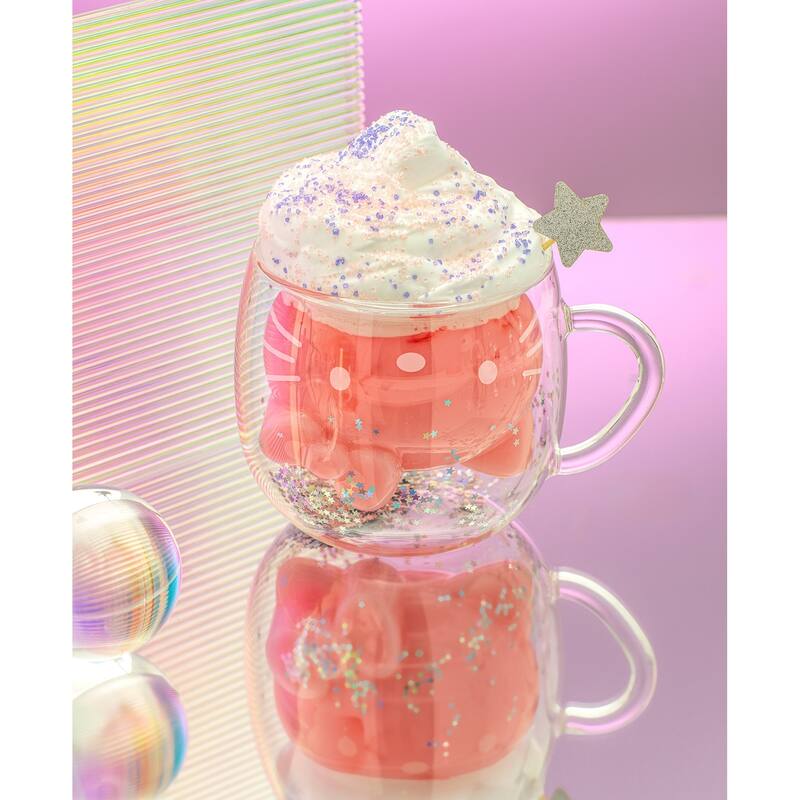 Hello Kitty® 50th Anniversary Limited Edition 3D Double Wall Glass Mug - 13.5 oz