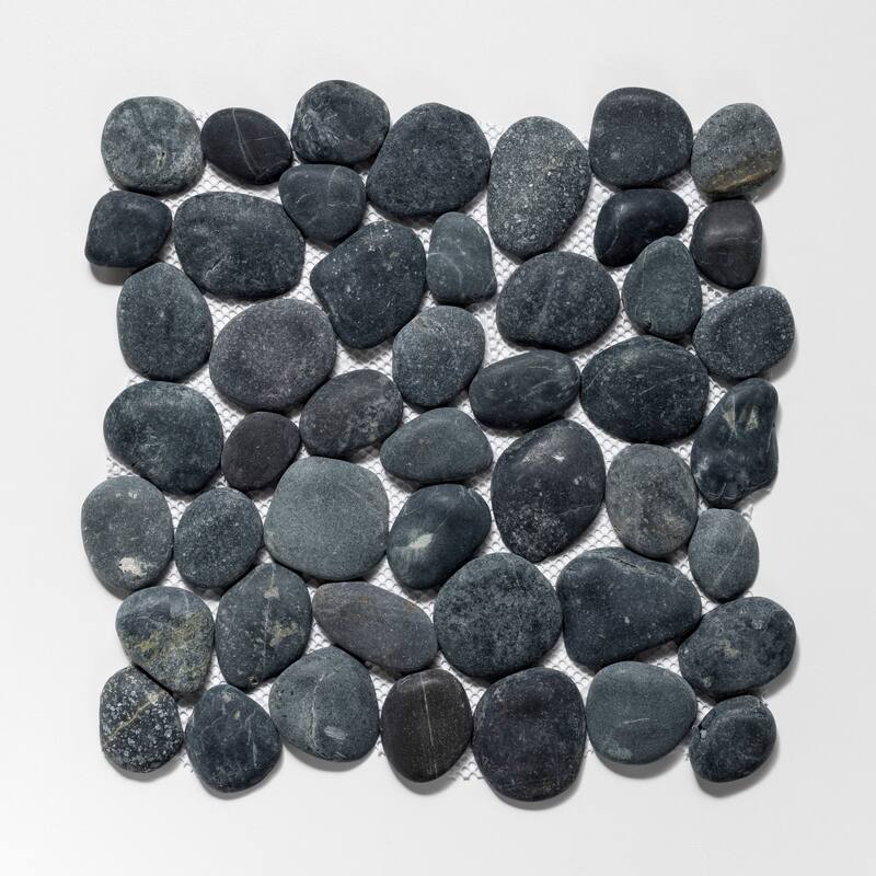 Classic Pebble 11 in. x 11 in. Mesh-Mounted Mosaic Wall and Floor Tile