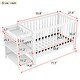 preview thumbnail 9 of 54, New Style Convertible Crib / Full Size Platform Bed with Changing Table, Storage Bed with Shelves, Wooden Crib