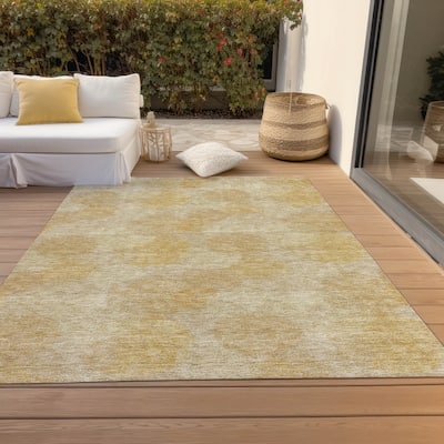 Machine Washable Indoor/ Outdoor Boho Sphere Chantille Rug