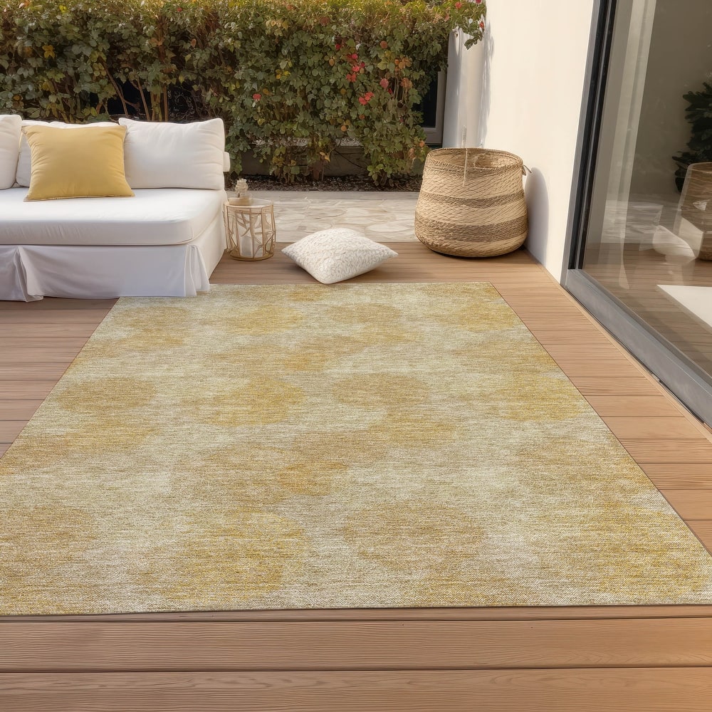 Machine Washable Indoor/ Outdoor Boho Sphere Chantille Rug