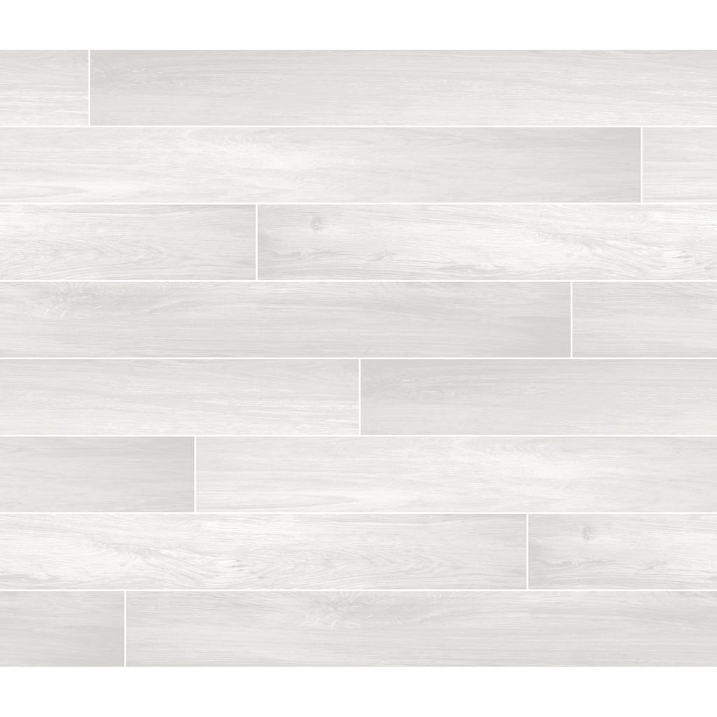 InHome Ash Porcelain Planks Peel & Stick Rolled Backsplash