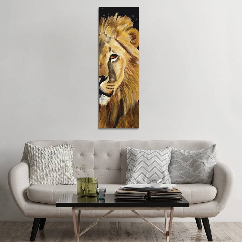 iCanvas "Lion Half Face" by Chelsea Goodrich Canvas Print - 60x20x1.5