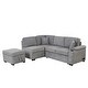 preview thumbnail 69 of 79, 84.75" Sleeper Sofa Bed, 2 In 1 Pull Out Sofa Bed L Shape Couch With Storage Ottoman For Living Room, Bedroom Couch