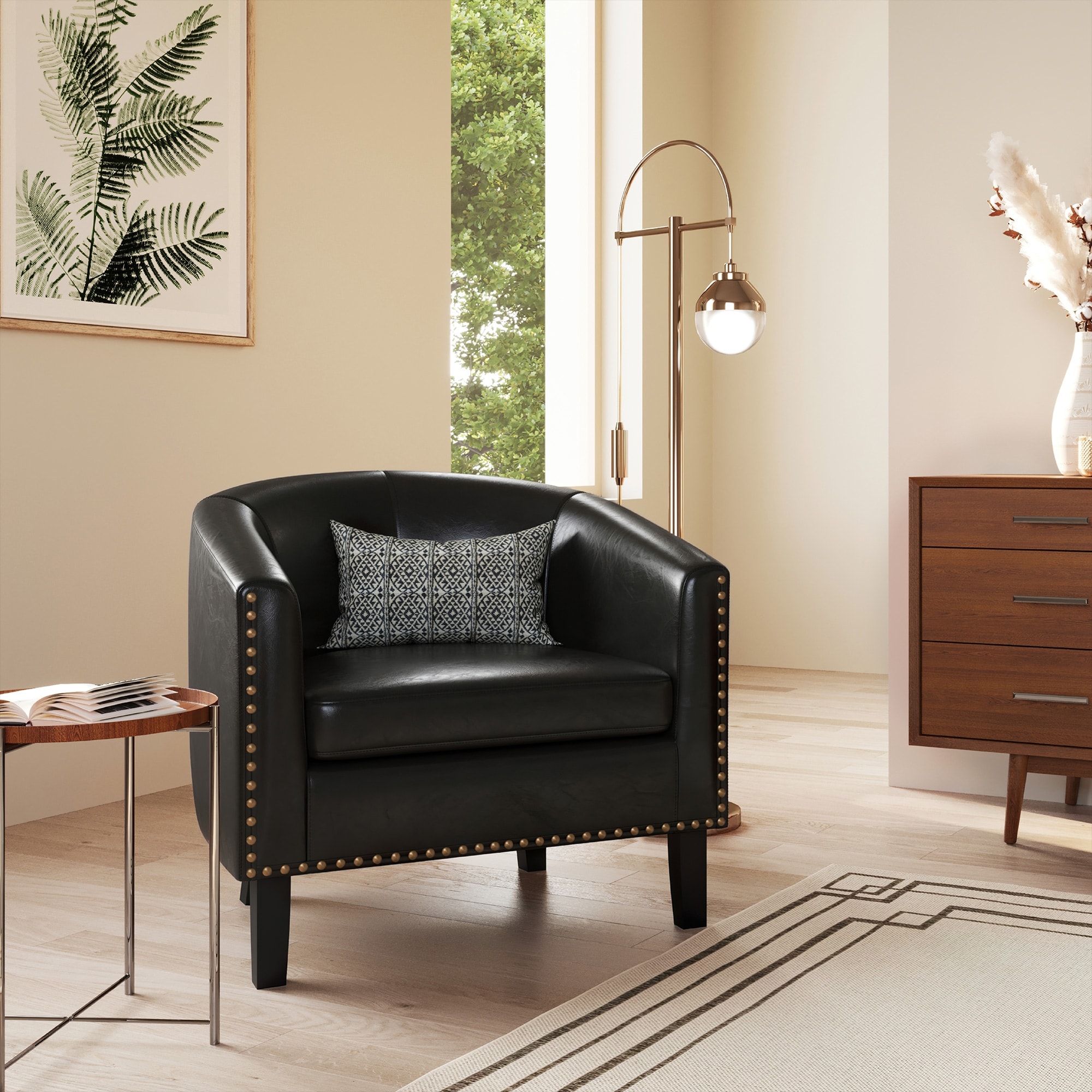 BELLEZE Tub Barrel Chair with Nailhead On Sale Bed Bath