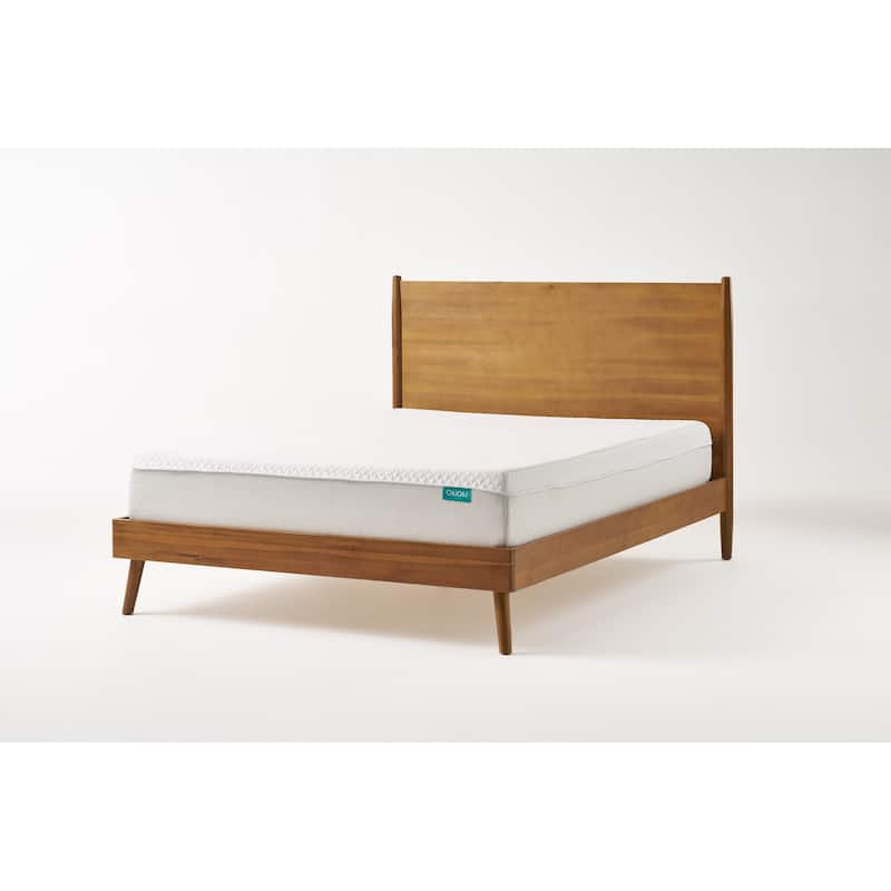 Classic Low Profile Platform Bed Wood Frame Bed Wingback Bed Slat Support Bed