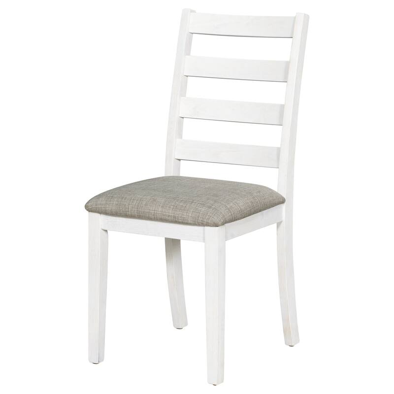 Rustic Style 6-Piece Dining Set with 4 Chairs and Bench